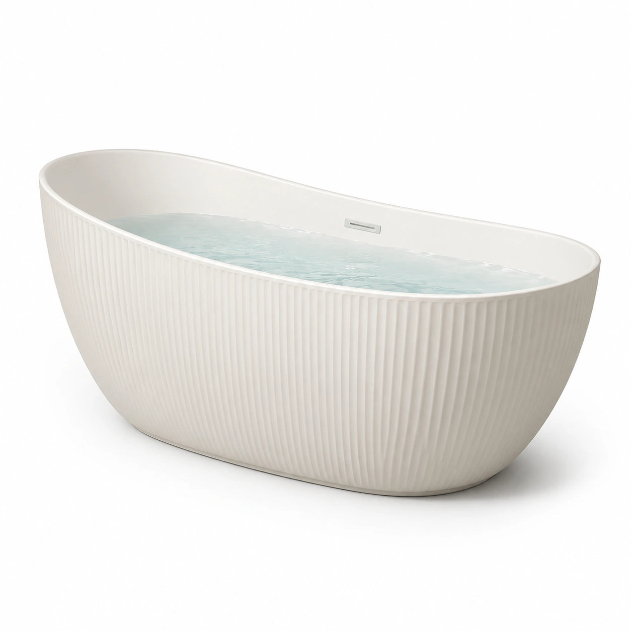 Bañera independiente de resina beige 170 cm